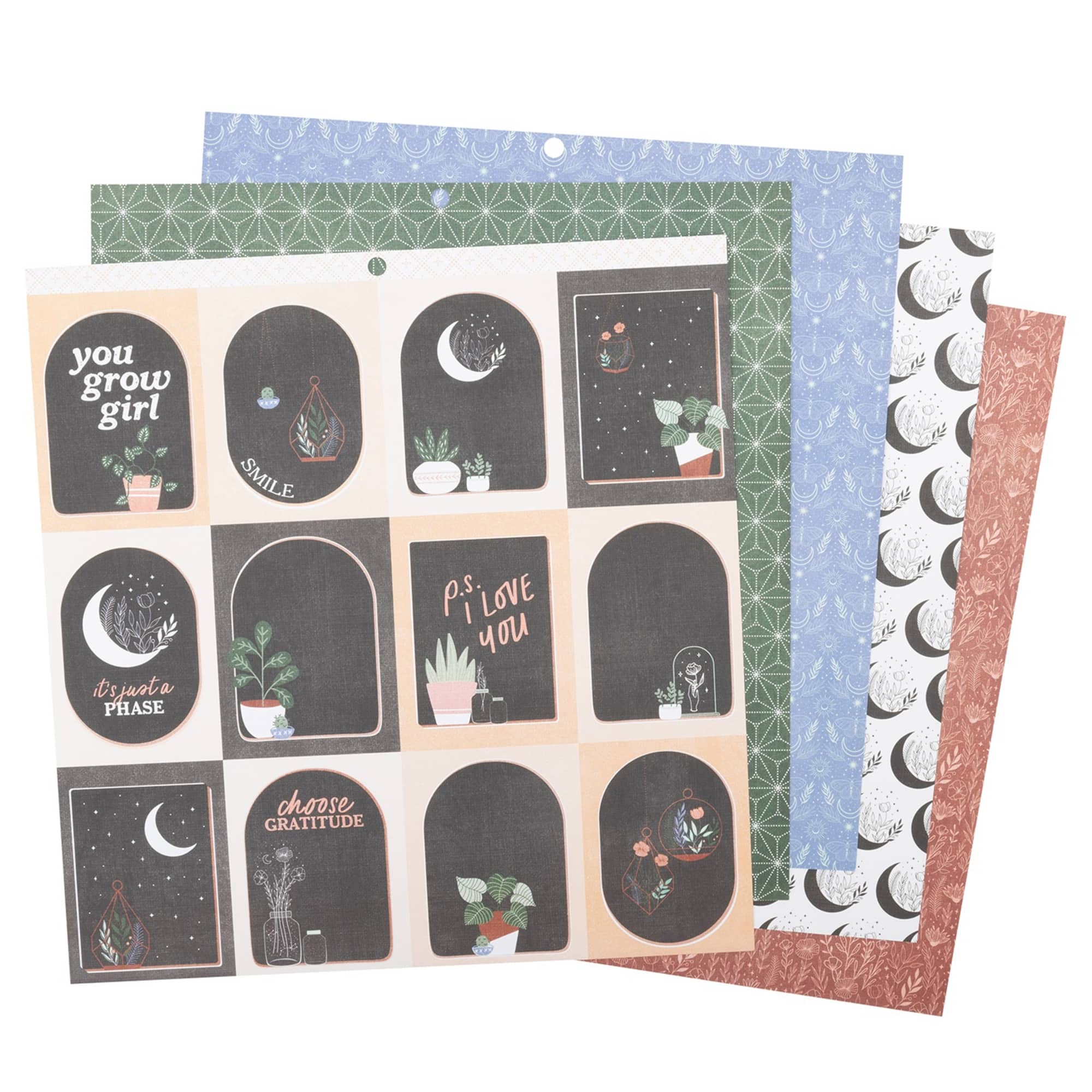 DCWV® 12" x 12" Premium Paper Flora Moon, 36 Sheets